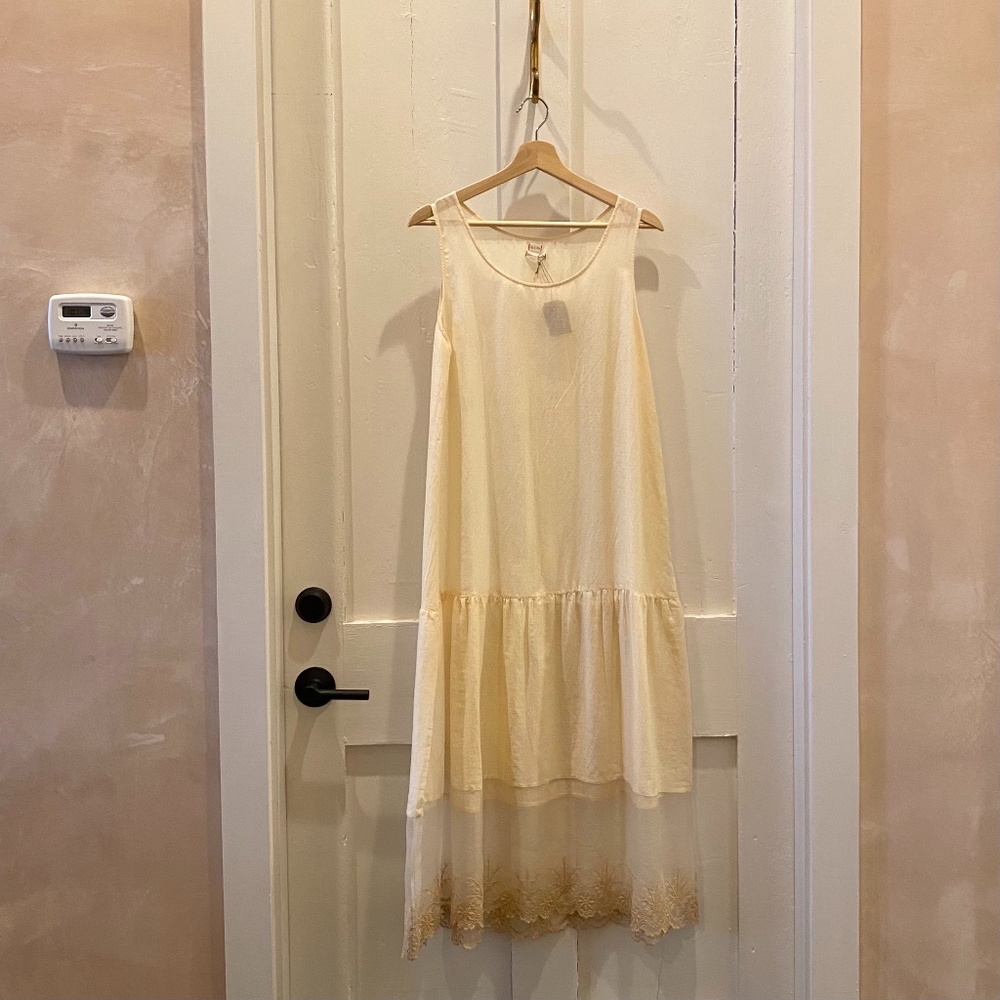 Cotton & Silk cream color slip